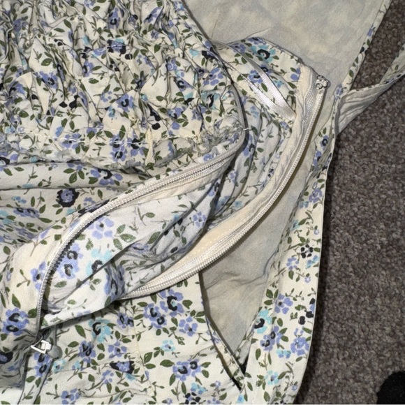 (NWT) Free People 100% cotton Women’s Large Blue Floral Backless Dress - Picture 10 of 16